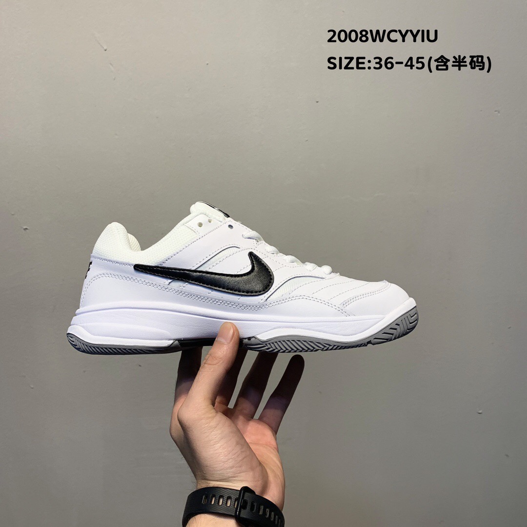 2020 Men Nike Court Lite II White Black Shoes